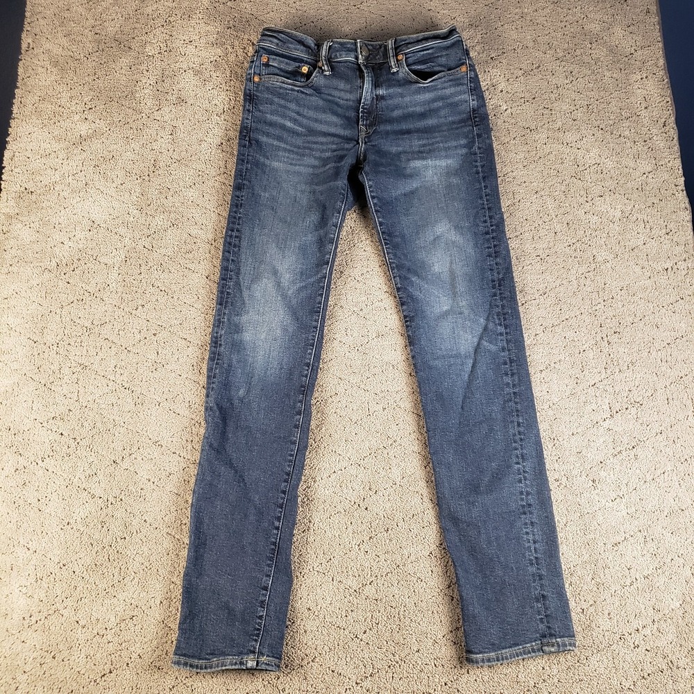 American Eagle Jeans Mens 30x34 Blue Slim Straight Airflex Stretch Denim